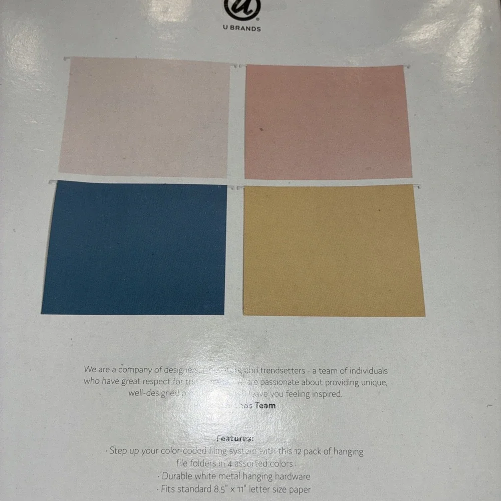 12ct Hanging File Folders - Cottage Core: Multi-Color Paperboard, 9.21